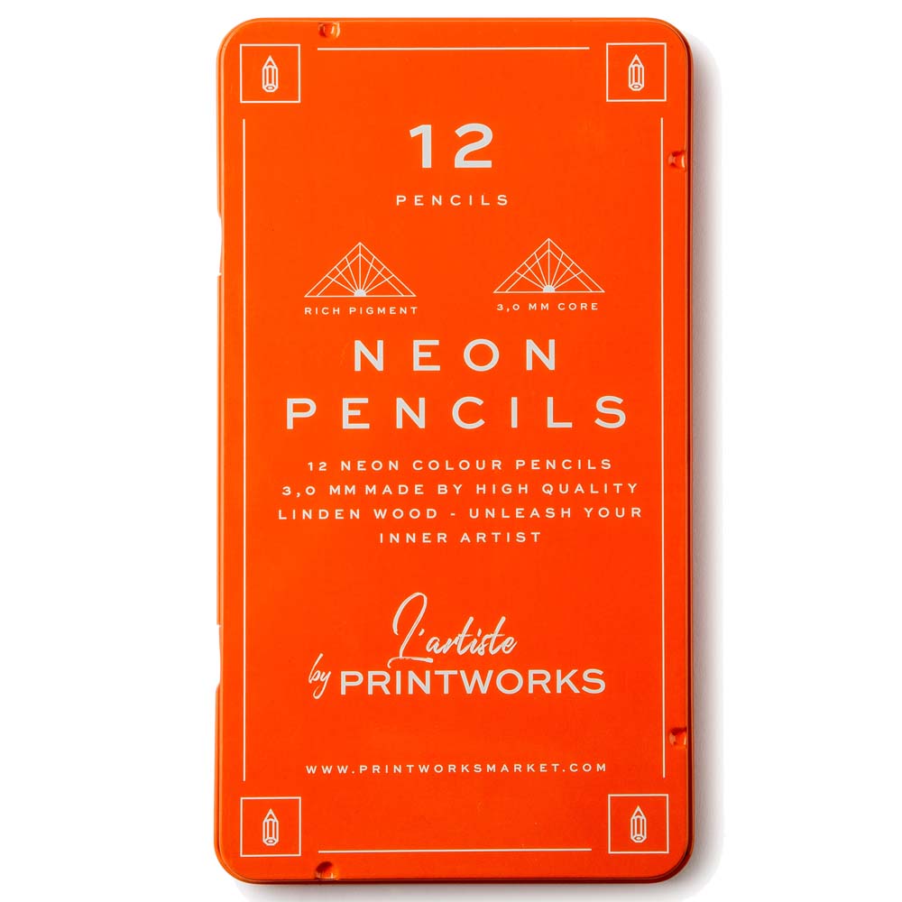 Closed neon colored pencil set