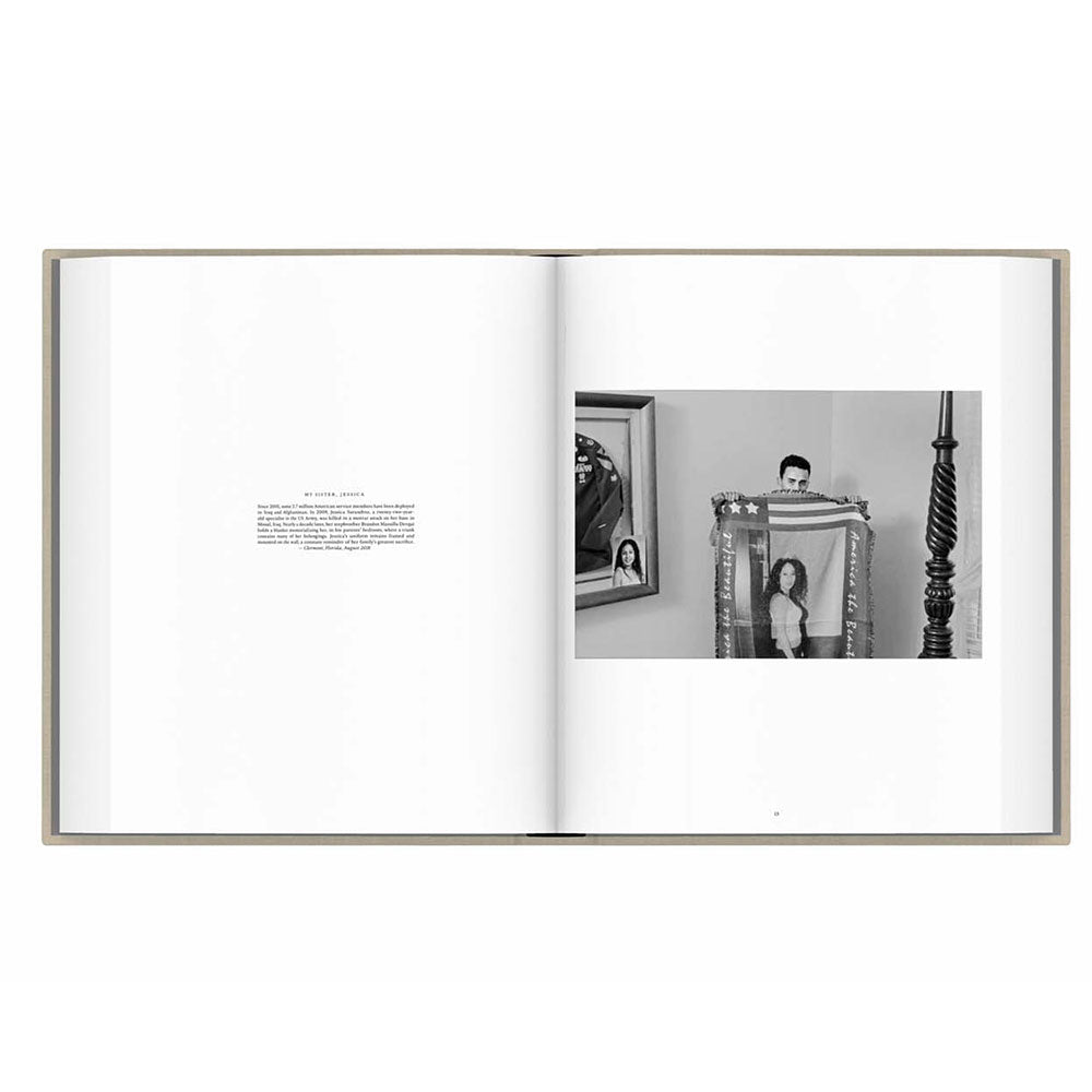 Philip Montgomery: American Mirror, open and showing photographs and text