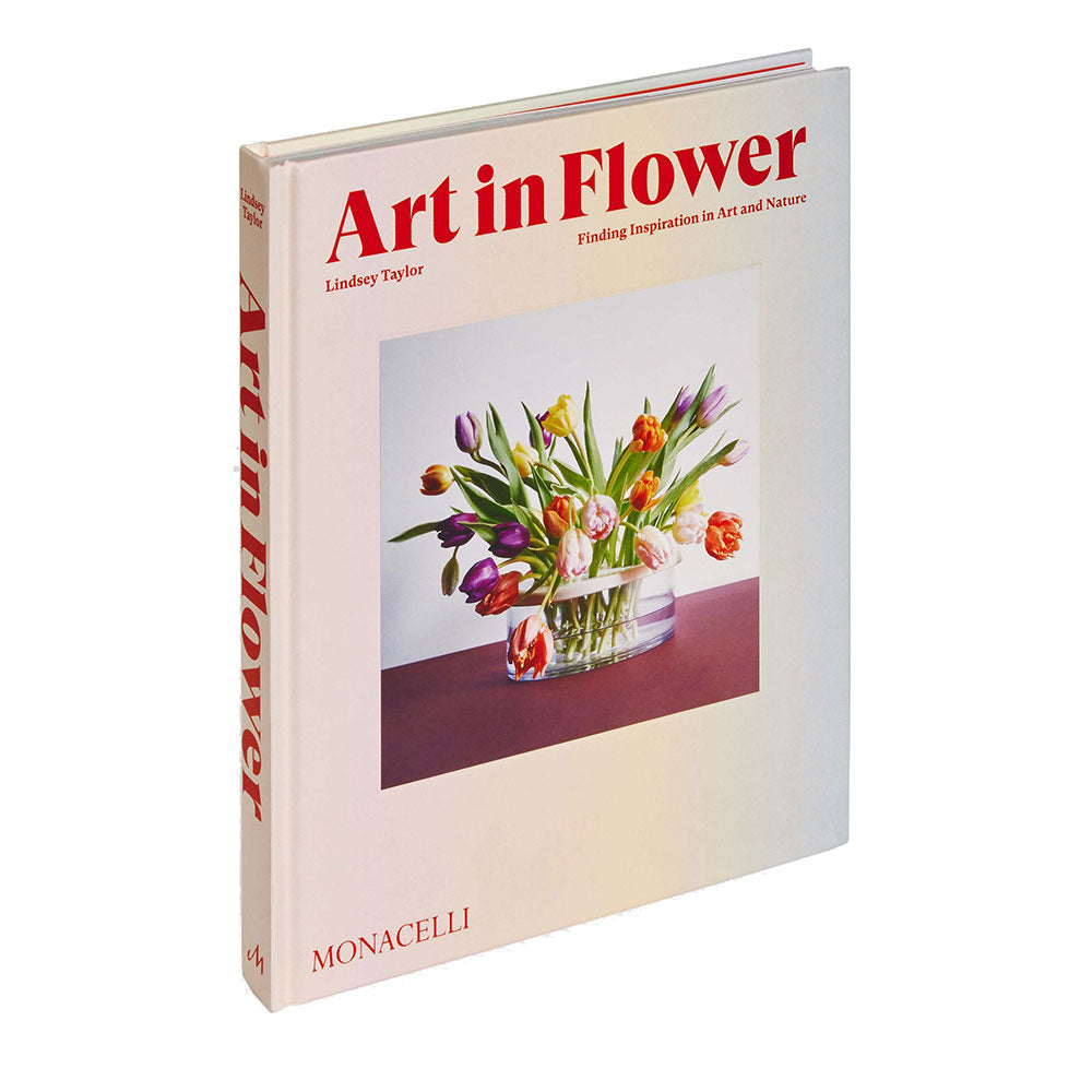 Open spread of Art in Flower, showing still life of florals