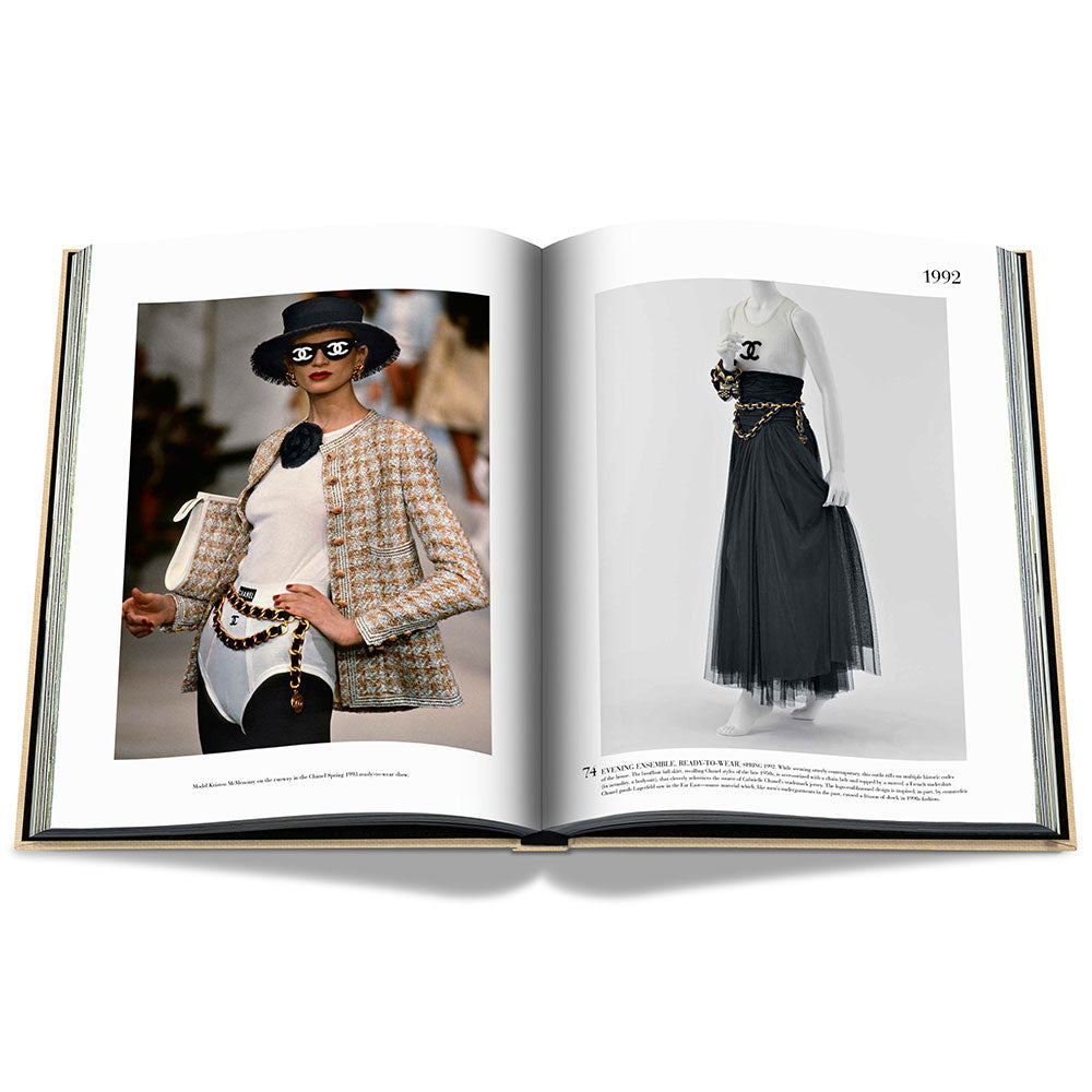 Spread of Chanel: The Impossible Collection, showing color photos of fashion models on the left and on the right