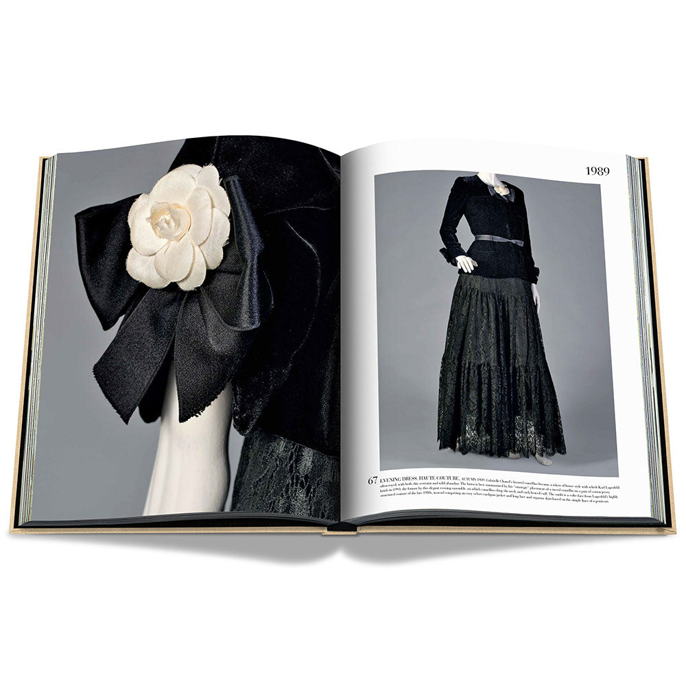 Spread of Chanel: The Impossible Collection, showing color photos of clothing on the left and on the right