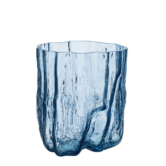 Crackle Vase, Tall Blue