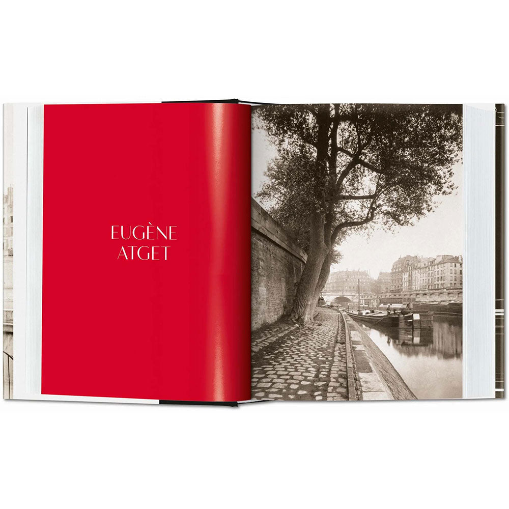 Eugène Atget: Paris, open and showing photographs and text