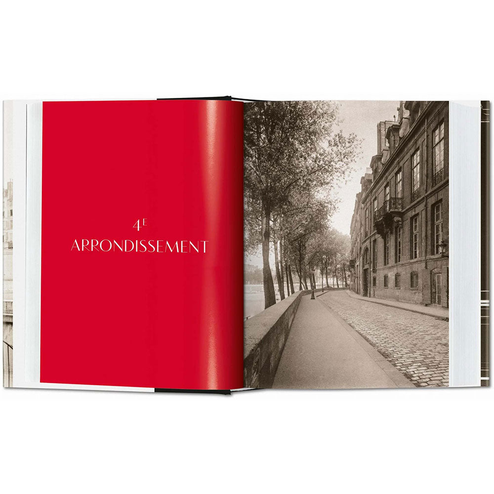 Eugène Atget: Paris, open and showing photographs and text