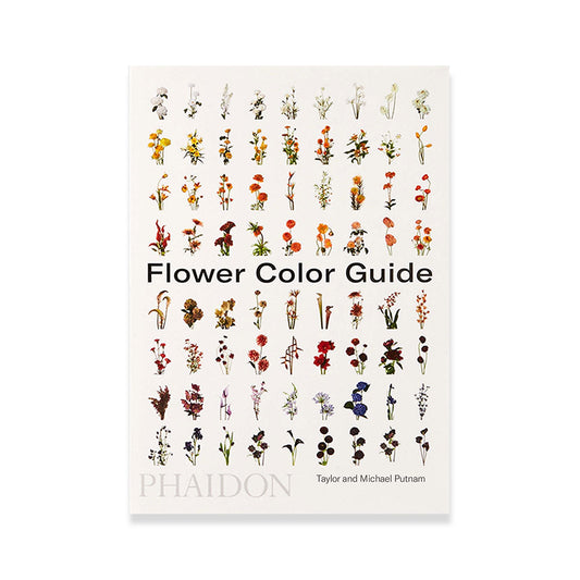 Book cover of Flower Color Guide By Taylor Putnam and Michael Putnam, showing small drawings of flowers