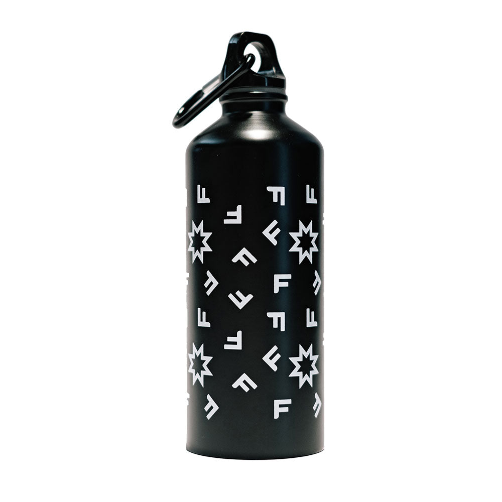 Fotografiska Logo Reusable Water Bottle: Black stainless steel with white Fotografiska logo