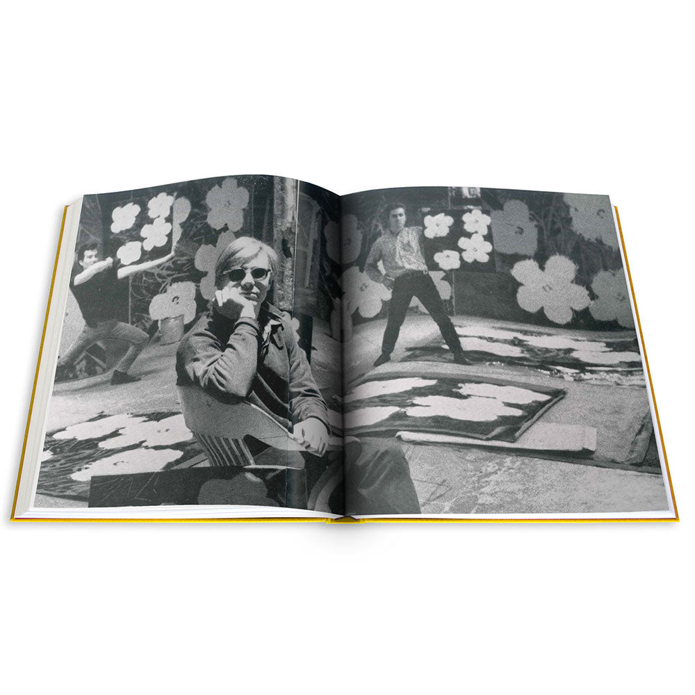 Spread of Andy Warhol: The Impossible Collection, showing full-width black and white photo