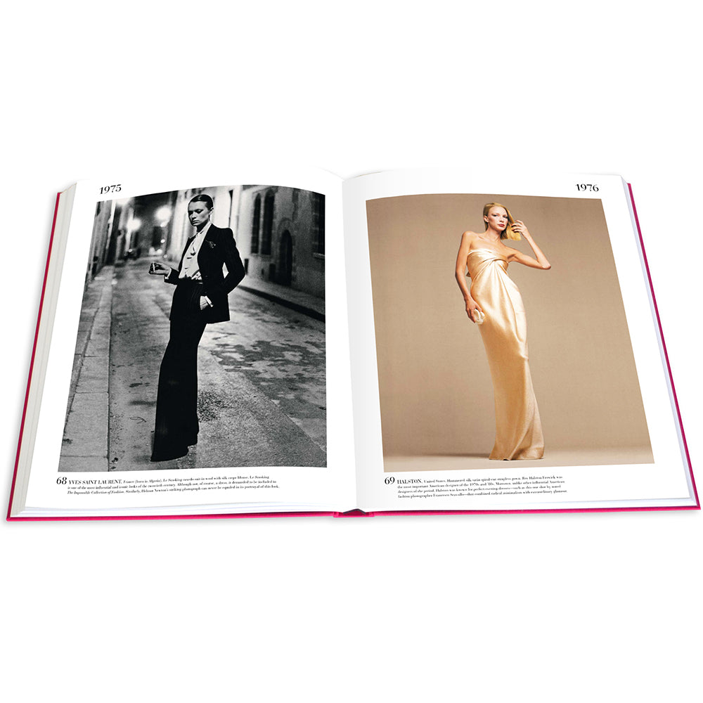 Spread of The Impossible Collection of Fashion, showing color photos on the left and the right