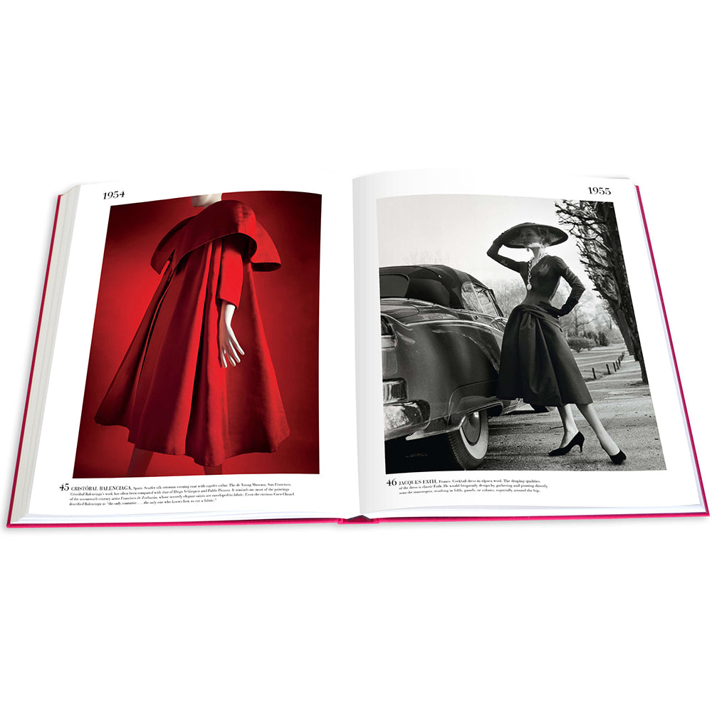 Spread of The Impossible Collection of Fashion, showing color photos of fashion models on the left and the right