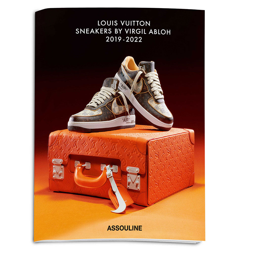 Louis Vuitton: Virgil Abloh, The Ultimate Collection, showing an advertisement of Louis Vuitton Sneakers by Virgil Abloh