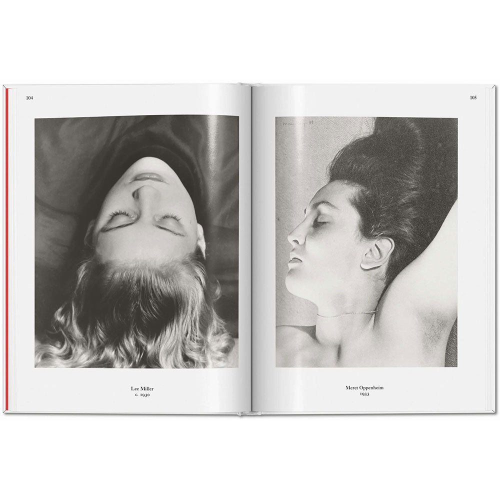 Man Ray open book, showing black and white photos and text