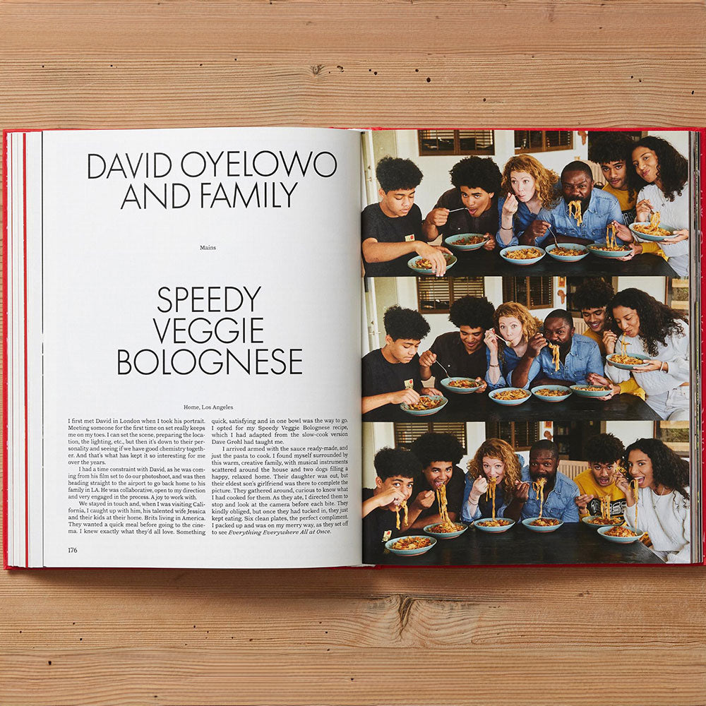 Mary McCartney: Feeding Creativity, book cover, open and showing text and images