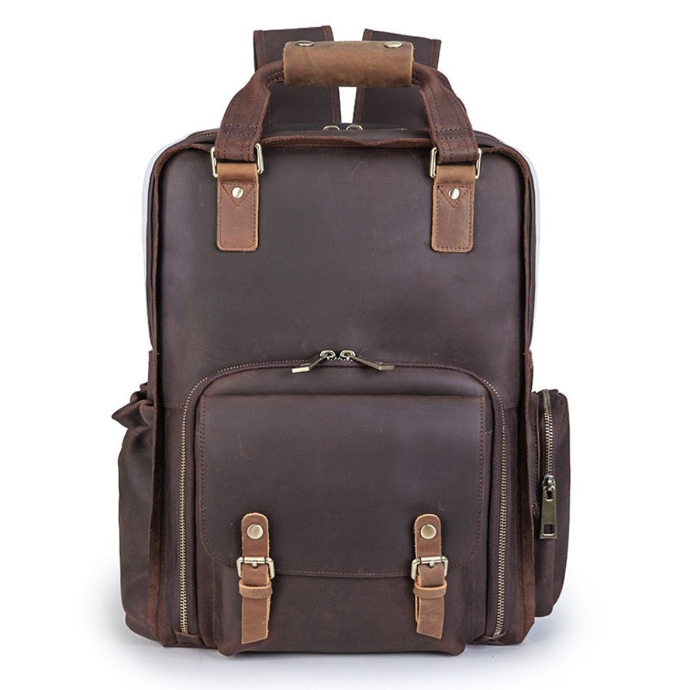 Gaetano Leather Camera Bag with Tripod Holder