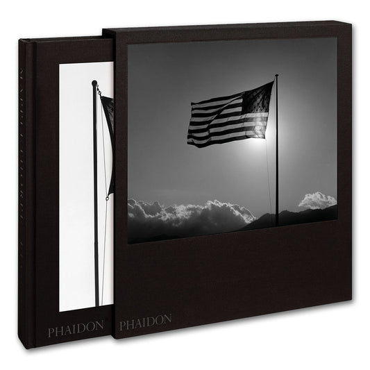 Cover of Robert Mapplethorpe, showing black and white photo of American flag on slip case