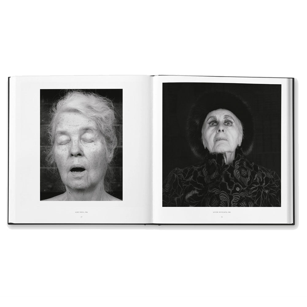 Spread Shot of Robert Mapplethorpe, showing two black and white photos of people