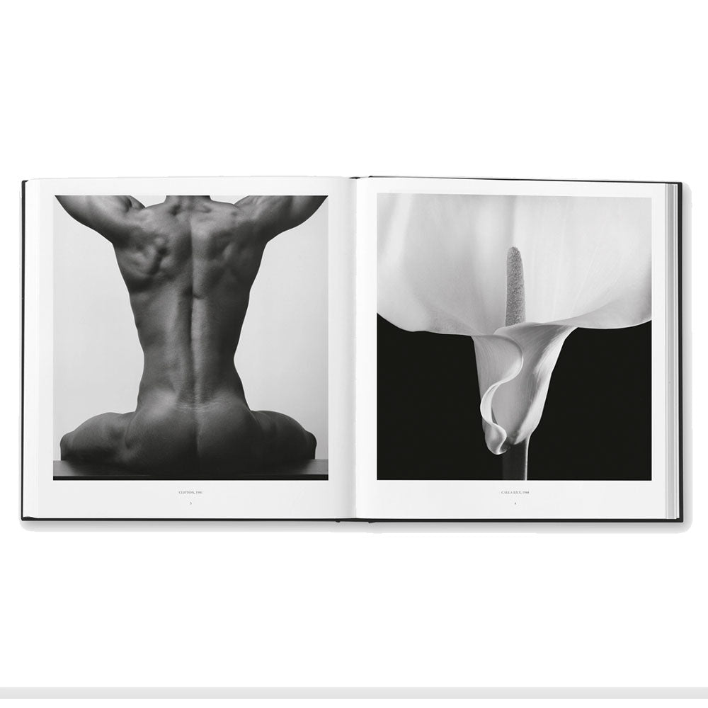 Spread Shot of Robert Mapplethorpe, showing two black and white photos