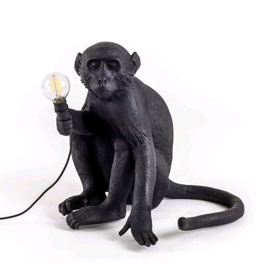 Black Monkey Lamp, Sitting