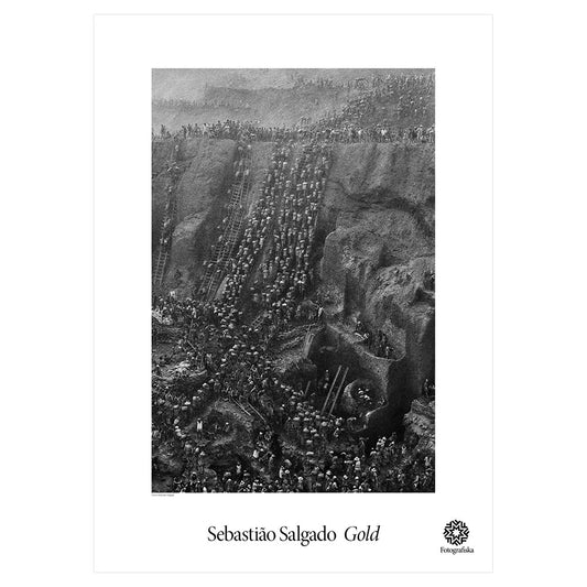 Image of rocky area.  Exhibition title below: Sebastiao Salgado | Gold