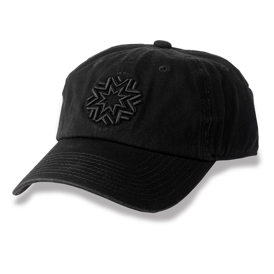 Black baseball cap with black embroidered Fotografiska logo at the front