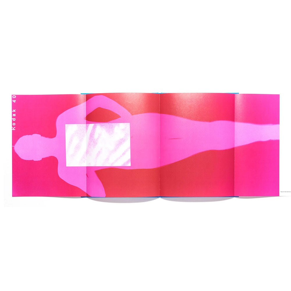 Open book showing pink outline of body