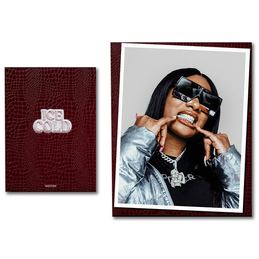 Ice Cold book in slipcase next to photograph print of Megan Thee Stallion, signed by the photographer Zach Boisjoly