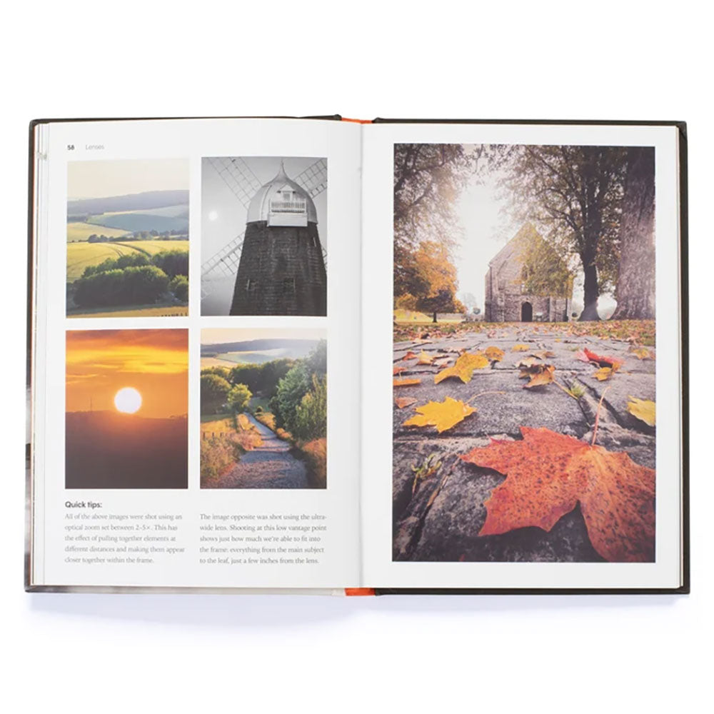 Spread shot of Pocket Photographer, showing beautiful color photos on left and right