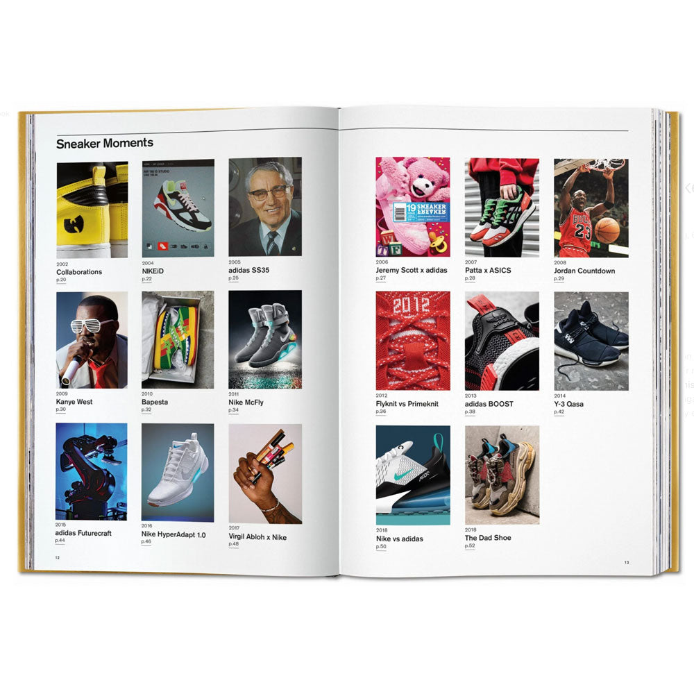 Open book shot, showing a variety of color images on a 9x9 grid.
