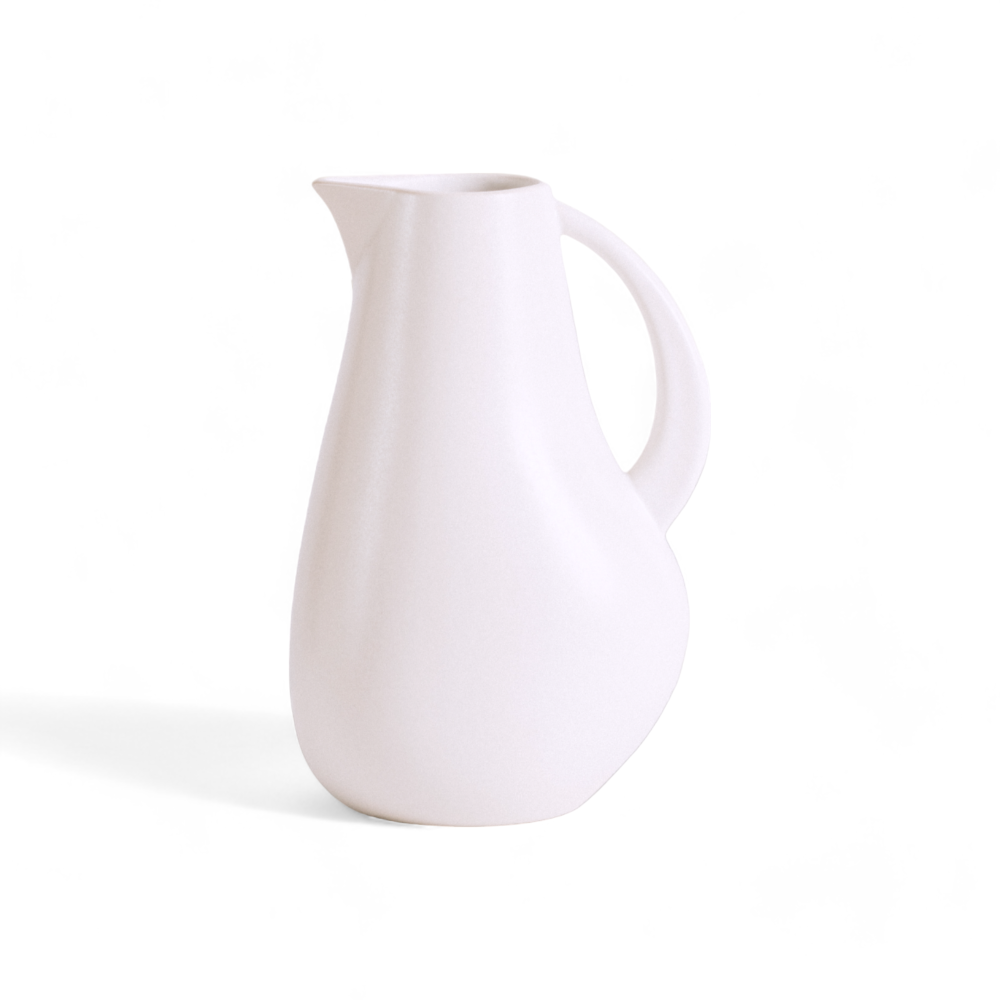 Kuduo 64 Oz. Stoneware Pitcher white