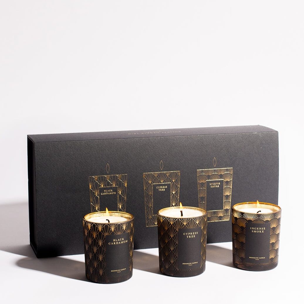 Black Tie Holiday Candle Trio Gift Set