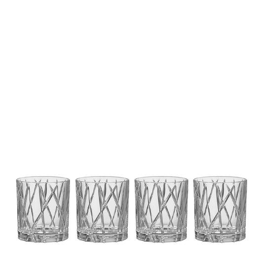 City Old Fashioned Glass, Set of 4
