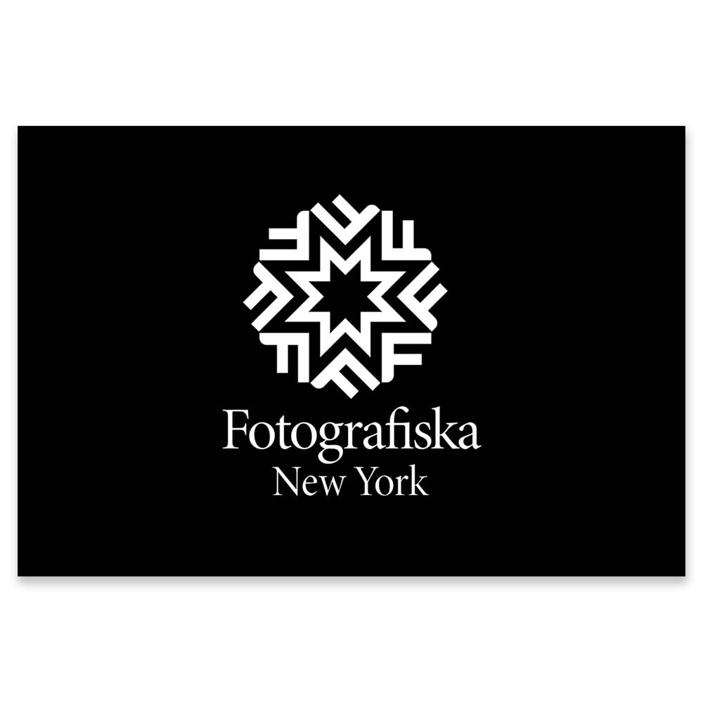 Black gift card with white Fotografiska New York Logo