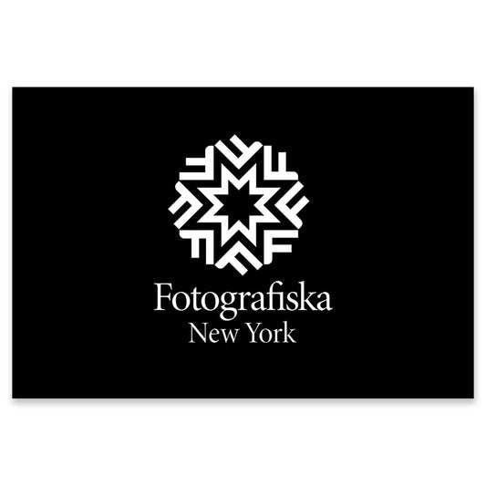 Black gift card with white Fotografiska New York Logo