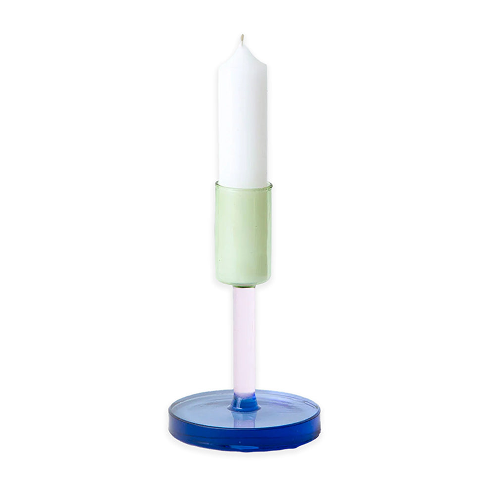 Glass Candlestick Holder - Tall