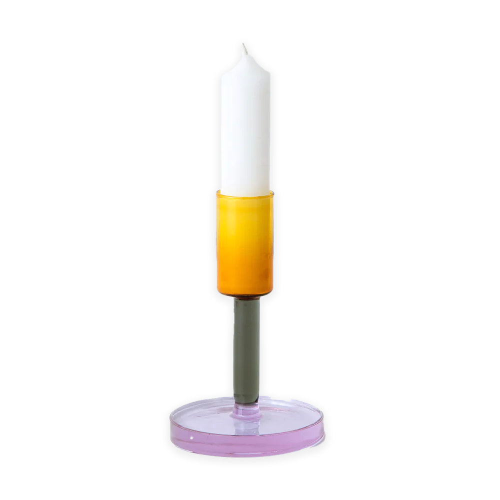 Glass Candlestick Holder - Tall
