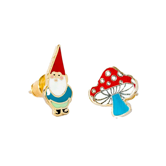 Gnome and Mushroom Earrings