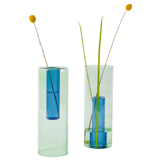 Reversible Vase, Blue/Green