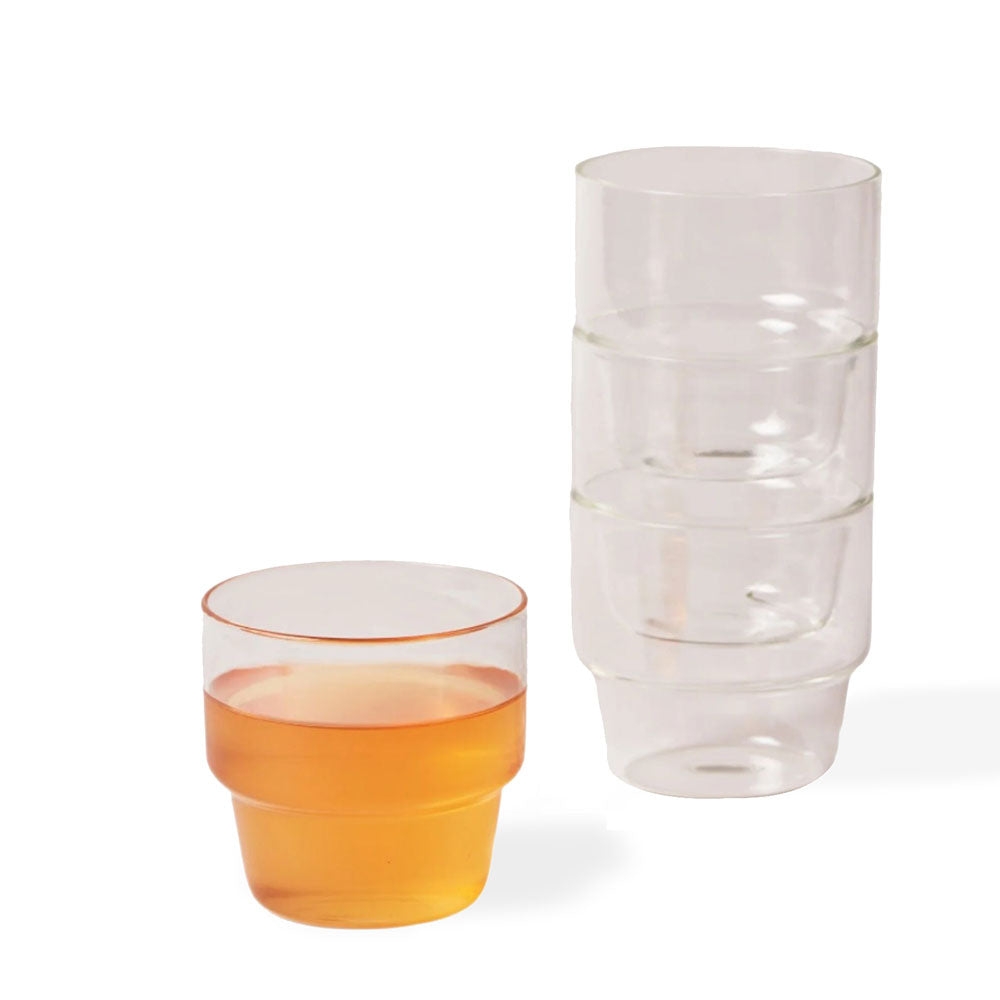 Stackable Glass Tumbler, Set of 4