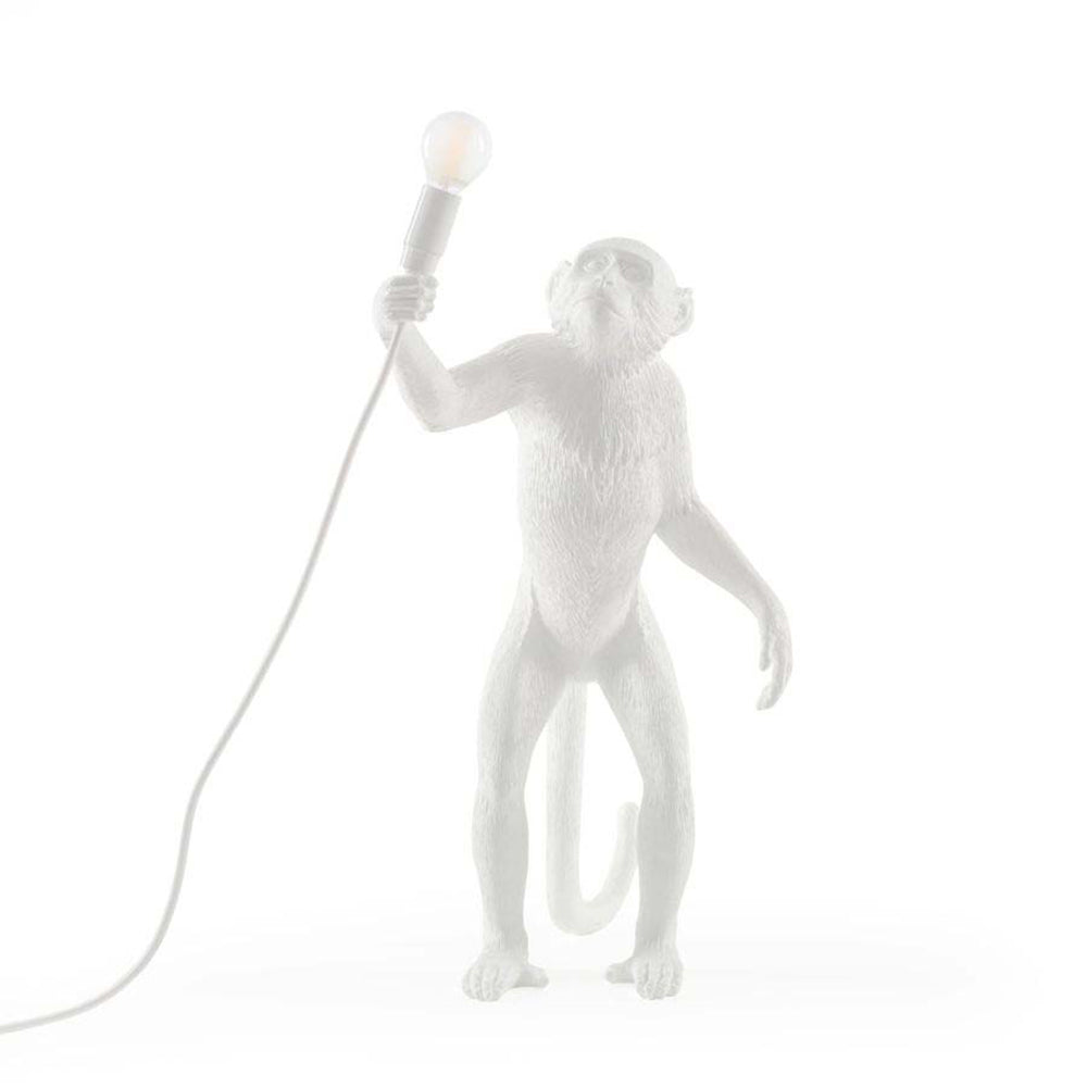 White Monkey Lamp - Standing