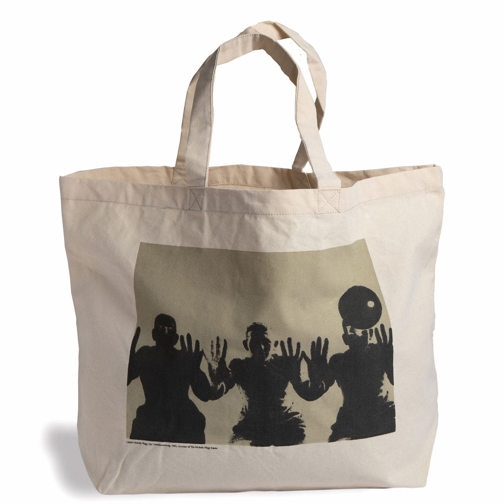László Moholy-Nagy tote bag, featuring Die Transformierung on the front