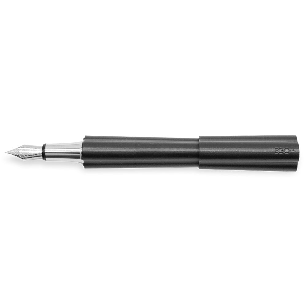 Black fountain pen with silver nub