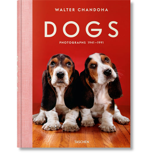 Cover of Dogs: Photographs 1941-1991, showing two dogs side-by-side, laying down