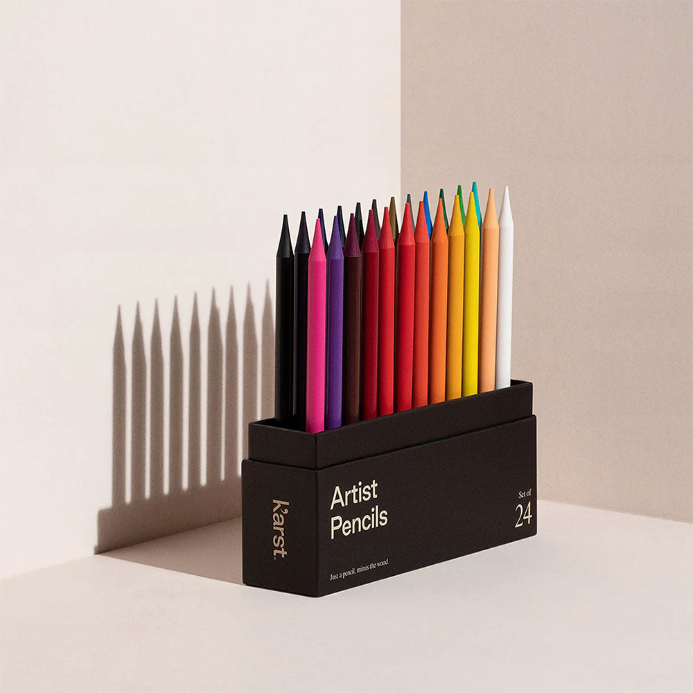 K'arst colored pencil set of 24 artist pencils, in packaging