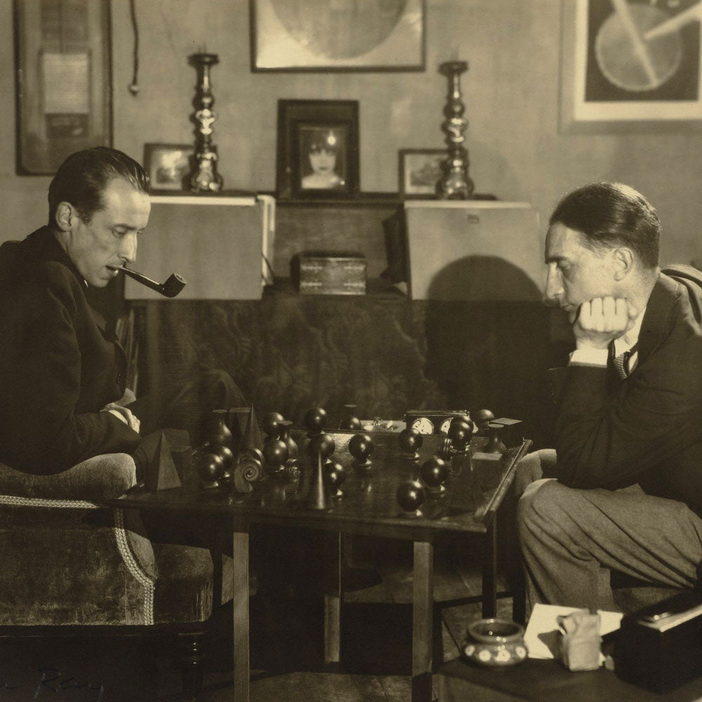 Image of Man Ray playing chess