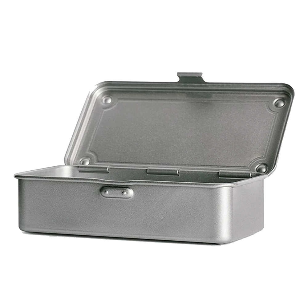 Toyo Steel Toolbox, Silver.  Stylish design, and opened